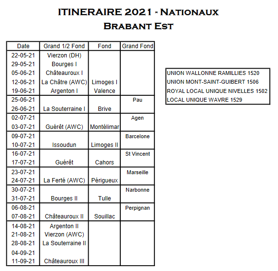 Screenshot 2021 03 16 projet itineraire 2021 xlsx itineraire brabant est nationaux pdf