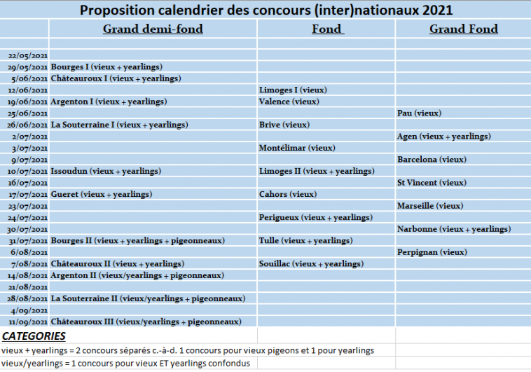 Calendrier definitif 2